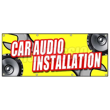 Signmission CAR AUDIO INSTALLATION BANNER SIGN stereo speakers repair amps auto B-96 Car Audio Installation